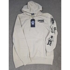 Crooks & Castles Men's Size‎ M Medium Death Row Records Hoodie Tan Black